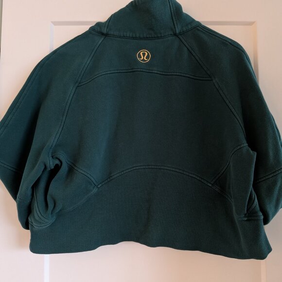Lululemon | Oversized Funnel-Neck Scuba Half-Zip | Size M/L | Emerald Green - Picture 4 of 4